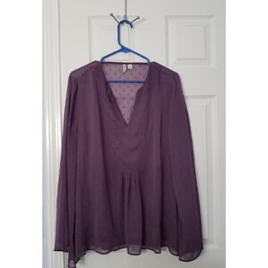 Catos  1948 Womans 2 piece blouse set Size XL Lavender